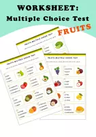 Vorschau - Spiele - English fruits multiple choice test / Früchte Mehrfachauswahl - Deckblatt