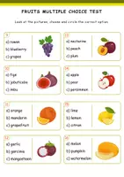 Vorschau - Spiele - English fruits multiple choice test / Früchte Mehrfachauswahl - Seite 2