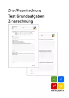 Vorschau - Arbeitsblätter - Zinsrechnung - Deckblatt