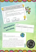 Vorschau - Arbeitsblätter - Wortart "Substantiv" (inklusive Lösung) Klimamaterial - Deckblatt