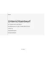 Vorschau - Stundenentwürfe - Unterrichtsentwurf Terme Zahlenrätsel Terme und Gleichungen - Deckblatt