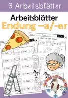 Vorschau - Arbeitsblätter - Endung -a oder -er - Arbeitsblätter für die 1. und 2. Klasse - Deckblatt