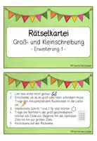 Vorschau - Stationenlernen - Rätselkartei Groß- und Kleinschreibung -Wortebene- - Seite 3
