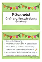 Vorschau - Stationenlernen - Rätselkartei Groß- und Kleinschreibung - Satzebene - Seite 3
