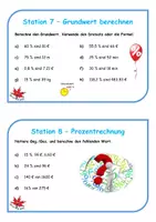 Vorschau - Stationenlernen - Stationentraining Prozent- und Zinsrechnung, auch Quali-Vorbereitung - Seite 3