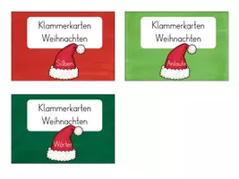 Vorschau - Fördermaterial/Inklusion - 🎅🏼 Klammerkarten I Weihnachten I Anlaut-Silbe-Wort - Seite 2
