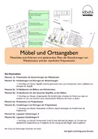 Vorschau - Arbeitsblätter - Möbel u. Ortsangaben spielerisch erlernen - DaF/DaZ - Deckblatt