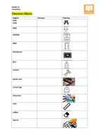 Vorschau - Arbeitsblätter - A1- Englisch- Vocabulary - classroom objects - Deckblatt
