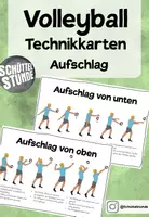 Vorschau - Arbeitsblätter - Materialpaket Volleyball - Stationskarten und Technikkarten - Seite 1