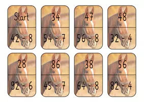 Vorschau - Spiele - Lesespiel Klasse 2 Subtraktion im Zahlenraum bis 100, 32 Karten - Deckblatt