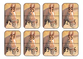 Vorschau - Spiele - Lesespiel Klasse 2 Subtraktion im Zahlenraum bis 100, 32 Karten - Seite 2