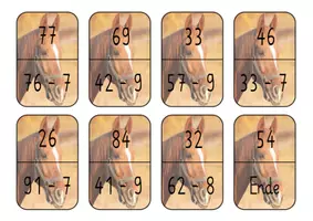 Vorschau - Spiele - Lesespiel Klasse 2 Subtraktion im Zahlenraum bis 100, 32 Karten - Seite 3