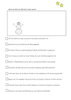 Vorschau - Arbeitsblätter - Lies und male: „Schneemann“ (zweifach differenziert) (Freiarbeit für Weihnachten) - Seite 2