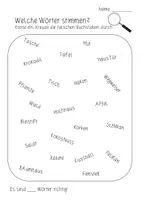 Vorschau - Arbeitsblätter - Welche Wörter stimmen - Richtige Wörter suchen - Seite 1