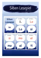 Vorschau - Spiele - Silben Lesespiel L O A M I S T - Deckblatt