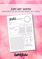 Vorschau - Arbeitsblätter - Zahl der Woche - Deckblatt