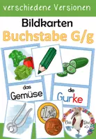 Vorschau - Bildkarten - Bildkarten - Buchstabe G / g für die Buchstabeneinführung - Deckblatt