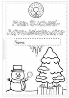 Vorschau - Arbeitsblätter - Adventskalender | 24 Suchsel | Klasse 1 | Basisschrift - Seite 1