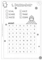 Vorschau - Arbeitsblätter - Adventskalender | 24 Suchsel | Klasse 1 | Basisschrift - Seite 3