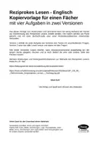 Vorschau - Mal- und Bastelvorlagen - Reziprokes Lesen - Reciprocal reading - Vorlage für einen Fächer auf Englisch - Seite 1