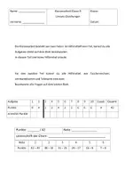Vorschau - Klassenarbeiten - Klassenarbeit Gleichungen und Terme - Deckblatt