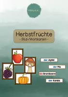 Vorschau - Fördermaterial/Inklusion - Bild- und Wortkarten Herbstfrüchte (DaZ) - Deckblatt