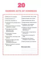 Vorschau - Aufgabenkarten - Random Acts of Kindness List - Deutsch - Seite 3