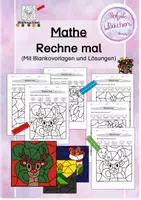 Vorschau - Arbeitsblätter - Mathe- Rechne mal (mit Blankovorlagen und Lösungen) - Deckblatt