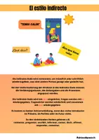 Vorschau - Stundenentwürfe - El estilo indirecto en español . Usos y ejemplos. - Seite 1