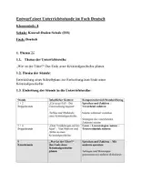 Vorschau - Stundenentwürfe - Unterrichtsentwurf zum Thema „Kriminalgeschichten“ - Schreibplan entwickeln - Deckblatt