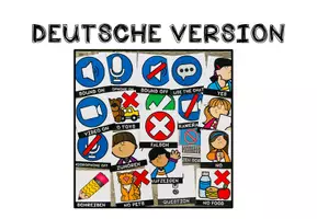Vorschau - Mal- und Bastelvorlagen - ONLINE LEARNING - Visuelle Unterstützung und Regeln (Deutsch und Englisch) für den Videounterricht (Distance Learning, Fernunterricht) - Seite 1