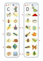 Vorschau - Aufgabenkarten - Anlaute Klammerkarten - Gleiche Anlaute identifizieren - GRUNDSCHRIFT - Freiarbeitsmaterial Deutsch Klasse 1 - Freiarbeit Deutsch Klasse 1 - Seite 3