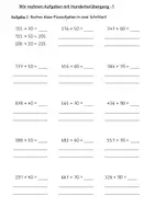 Vorschau - Arbeitsblätter - Halbschriftliches Addieren bis 1000 Klasse 3 - Deckblatt