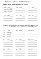 Vorschau - Arbeitsblätter - Halbschriftliches Addieren bis 1000 Klasse 3 - Seite 1