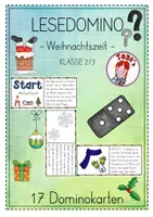 Vorschau - Spiele - Lesedomino - Winter- & Weihnachtszeit (2./3. Klasse) - Deckblatt