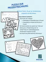 Vorschau - Arbeitsblätter - Puzzle zur Prozentrechnung - Deckblatt