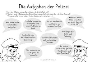 Vorschau - Arbeitsblätter - direkte und indirekte Rede - Polizei - Seite 2