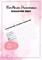 Vorschau - Arbeitsblätter - Evaluation Sheet Five-Minute Presentation - Deckblatt