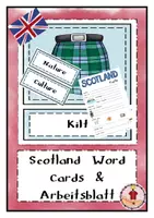 Vorschau - Arbeitsblätter - Scotland Wordcards & Arbeitsblatt - Deckblatt
