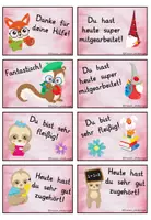 Vorschau - Bildkarten - Lobkärtchen Schultiere - Seite 2