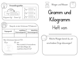 Vorschau - Arbeitsblätter - Gewichte, Wiegen - Gramm und Kilogramm (Stationsarbeit) - Seite 3