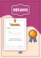 Vorschau - Arbeitsblätter - Urkunde für die Schule (alle Fächer) - Deckblatt
