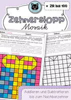 Vorschau - Arbeitsblätter - Zehnerstopp - Mosaik | Plus & Minus zum Nachbarzehner - Deckblatt