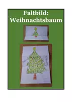 Vorschau - Mal- und Bastelvorlagen - Weihnachten Faltbild "Weihnachtsbaum" (ausmalen, falten, fertig!) - Deckblatt