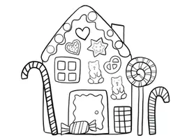 Vorschau - Mal- und Bastelvorlagen - Bastelvorlage Lebkuchenhaus, Basteln Weihnachten Grundschule - Seite 2