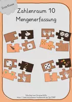 Vorschau - Stationenlernen - Mengenerfassung - Zahlenraum 10 (Herbstdesign) - Deckblatt