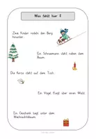 Vorschau - Arbeitsblätter - Lese-Mal-Blätter zum Winter - Was fehlt hier? - Seite 3