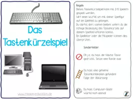 Vorschau - Unterrichtsreihen - Informatik | Tastenkürzel / Tastenkombinationen / Tastatur Shortcuts | PowerPoint & Arbeitsblatt & Brettspiel - Seite 3