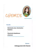Vorschau - Mal- und Bastelvorlagen - chemische Reaktionen erkennen - Merkmale (Faltspiel) - Deckblatt