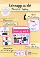 Vorschau - Spiele - Schnapp mich (Wortschatz: Kleidung) - Deckblatt